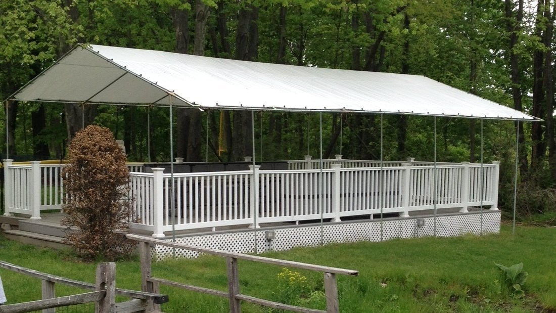 DIY canopy over a deck